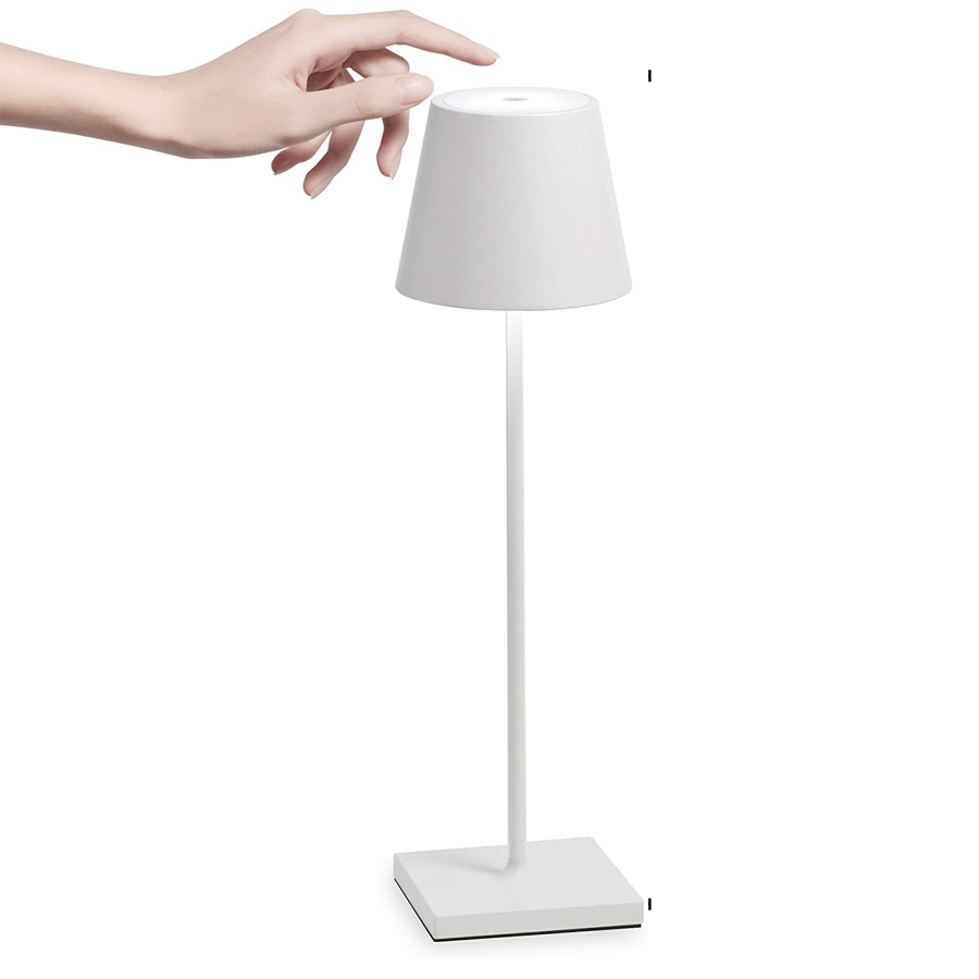 modorent - Lampada Poldina bianca H 38 cm