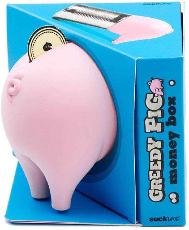 Salvadanaio maialino Greedy Pig rosa - Gruppo 3 A.B.D.